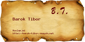 Barok Tibor névjegykártya