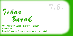 tibor barok business card